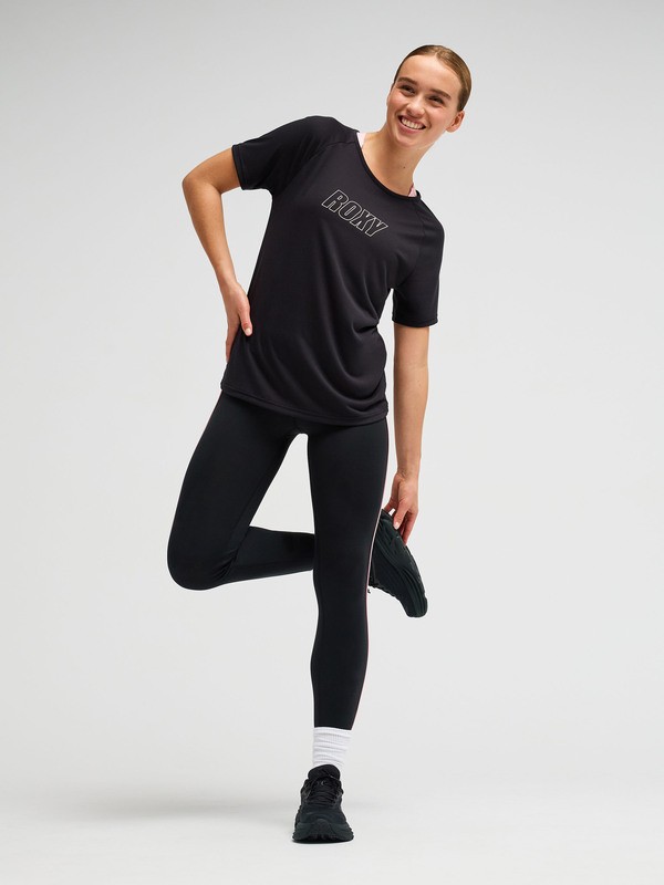 Everyday Flow T-shirt technique Noir Femme