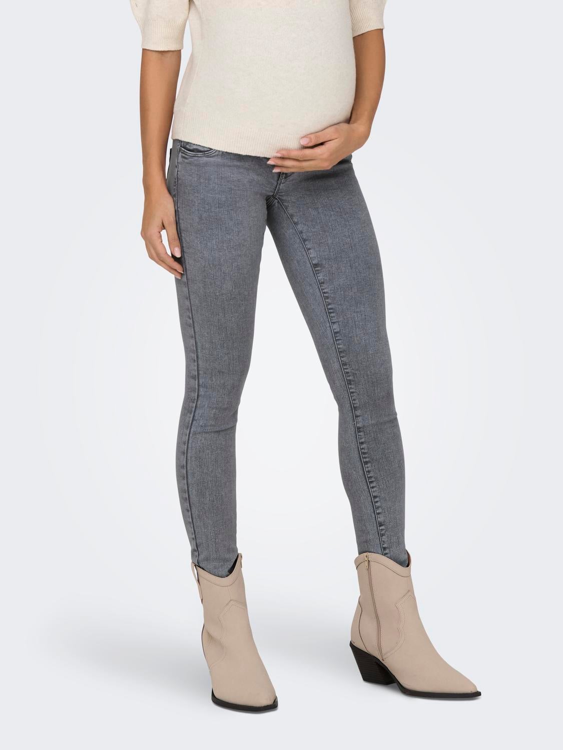 OLMRAIN Mittlere Taille Skinny Fit Jeans Medium Grey Denim
