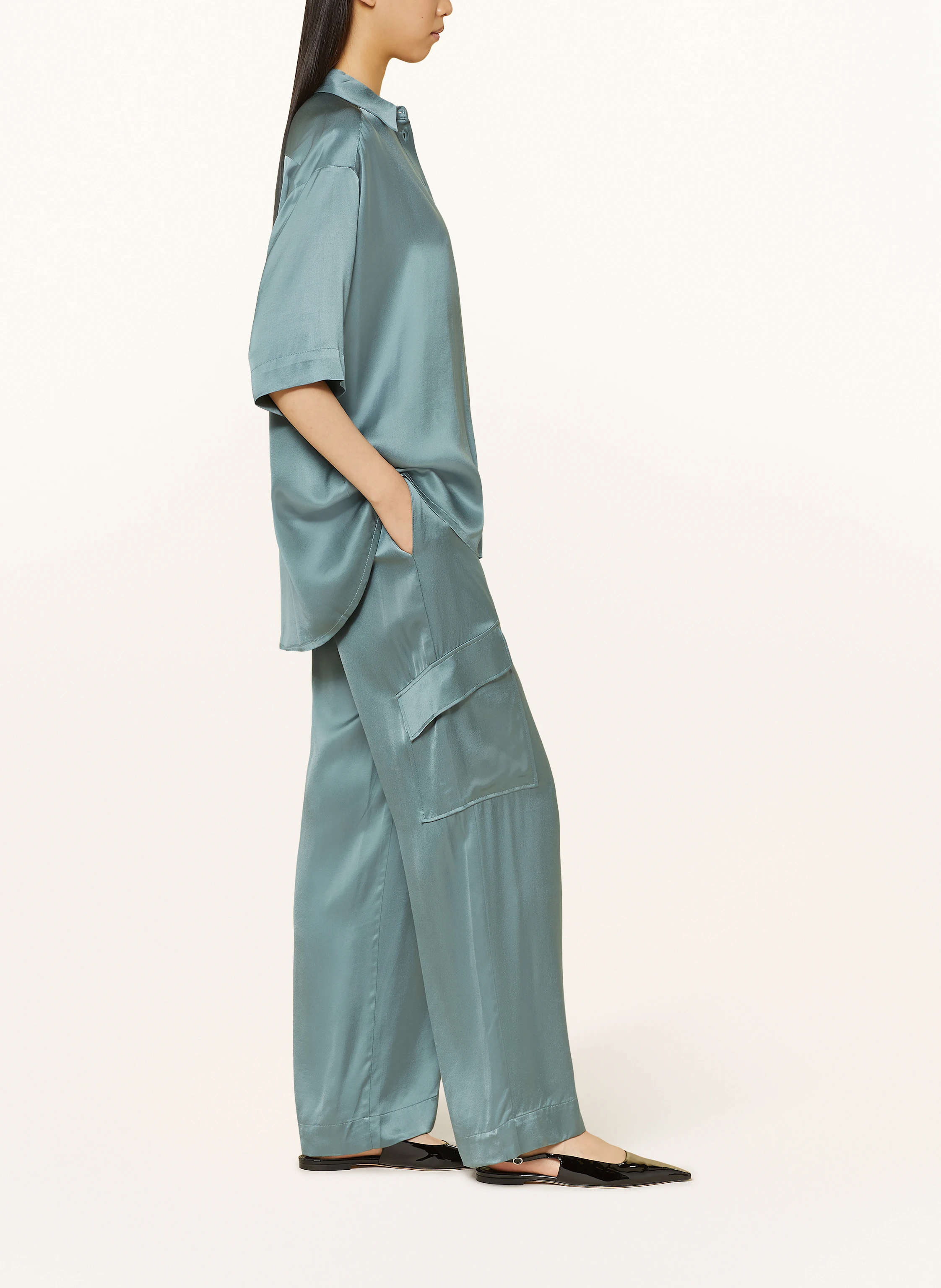 ottod'ame Cargohose aus Satin