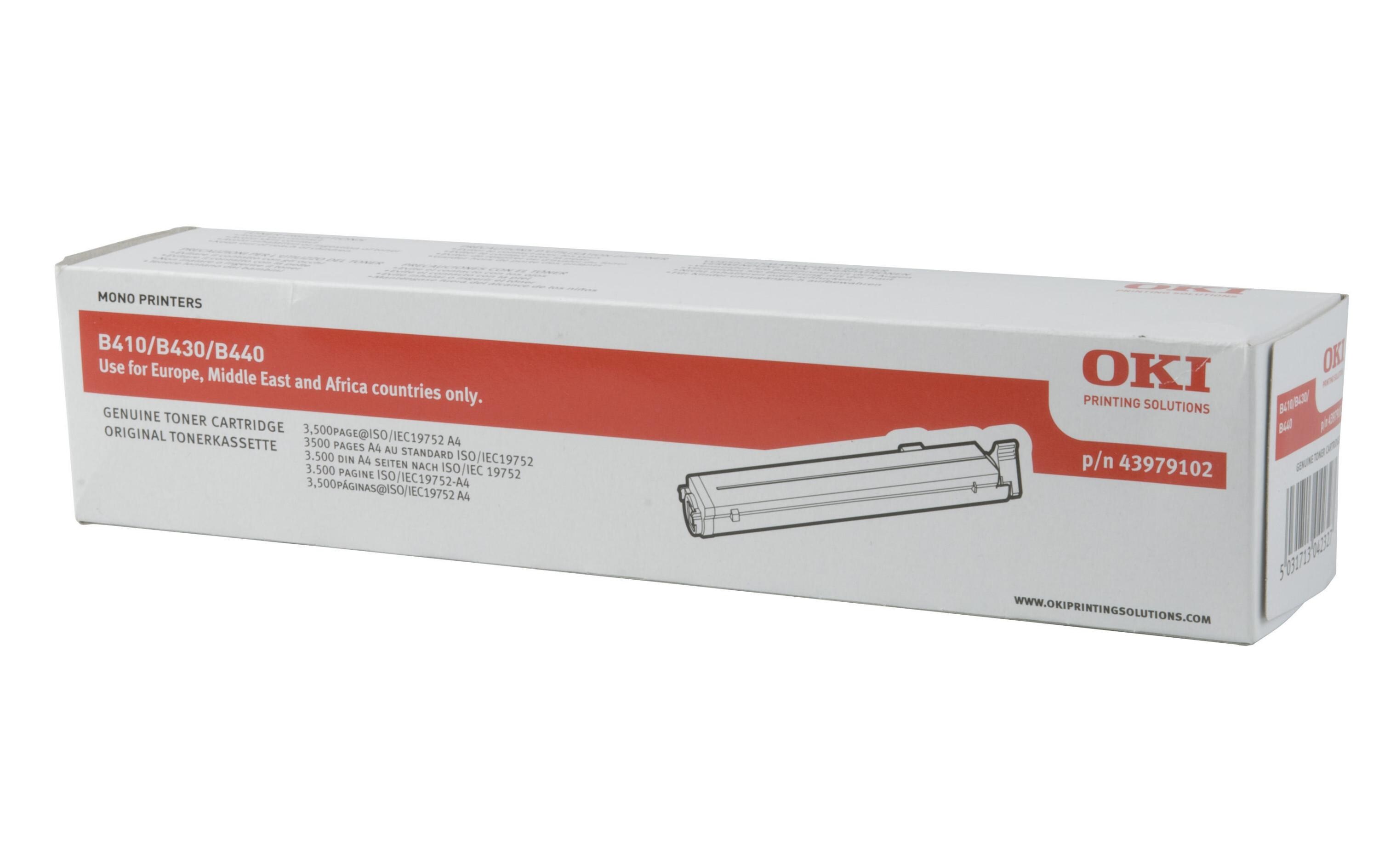 Toner 43979102 BlackPassend zu B410/430/440