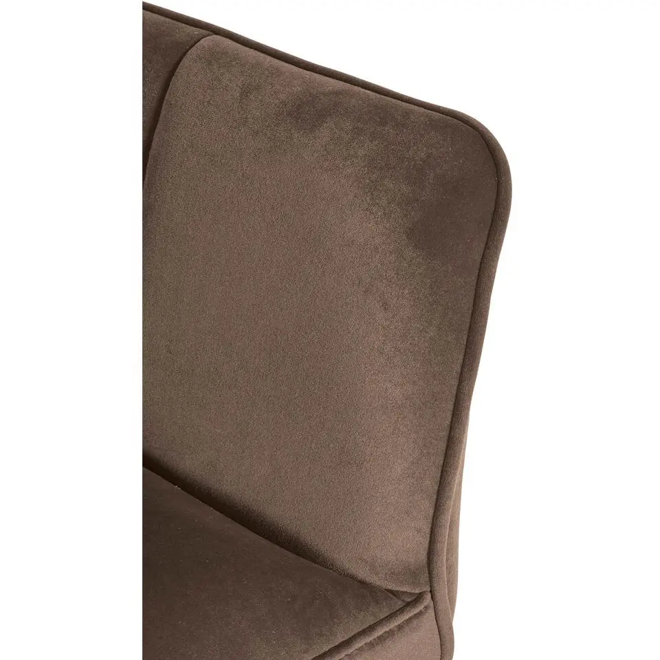 CLP Lounger Damaso zwart Frame - Fluweel - bruin