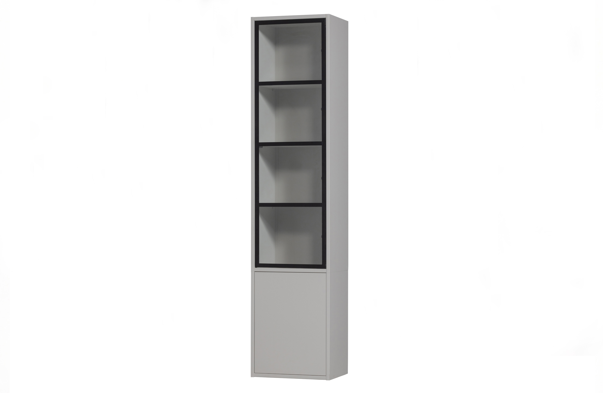 Vitrinekast Basic grenen 2 deurs Basic 2-drs vitrinekast grenen mist [fsc]