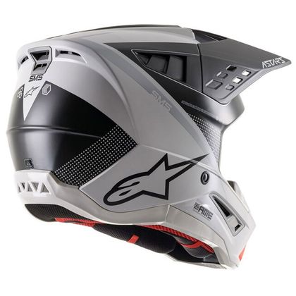 Casque cross Alpinestars S-M5 - RAYON - LIGHT GRAY BLACK SILVER MATT 2023 - Gris / Noir