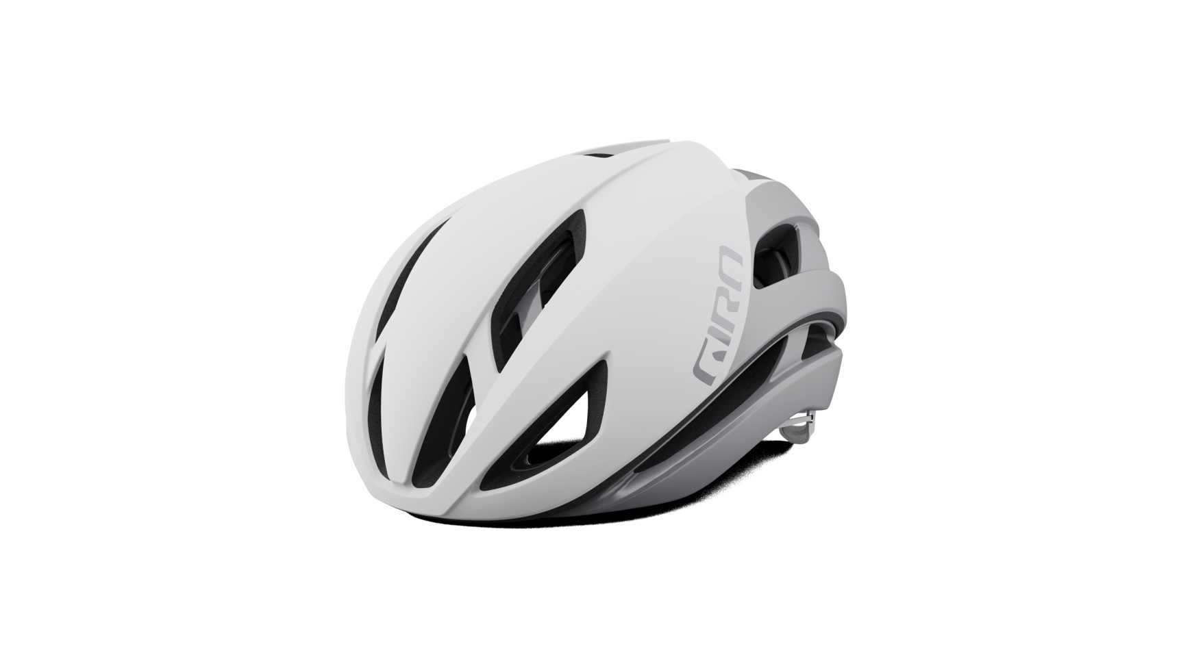 Giro Eclipse Spherical Race Fietshelm Mat Wit/Zilver