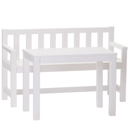 Kids Concept Gartenset - Holz - 90x33x55/60x35x45 cm - Weiß