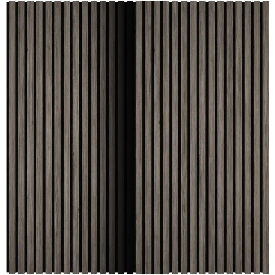 tectake Akoestische panelen Sonic Wall houtlook, Eiken Grijs