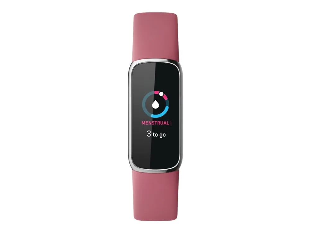 Fitbit Luxe - Platin - aktivitetssporer med bånd - silikone - orkide - båndstørrelse: S/L - Bluetooth