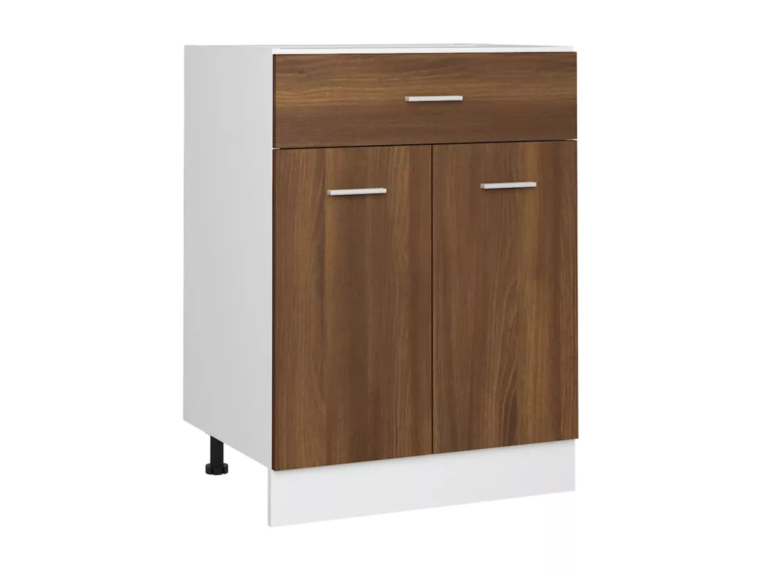 Armoire de plancher à tiroir Chêne marron 60x46x81,5 cm