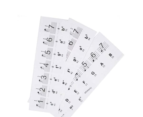Note-klistremerker for piano-/keyboard-pianotaster