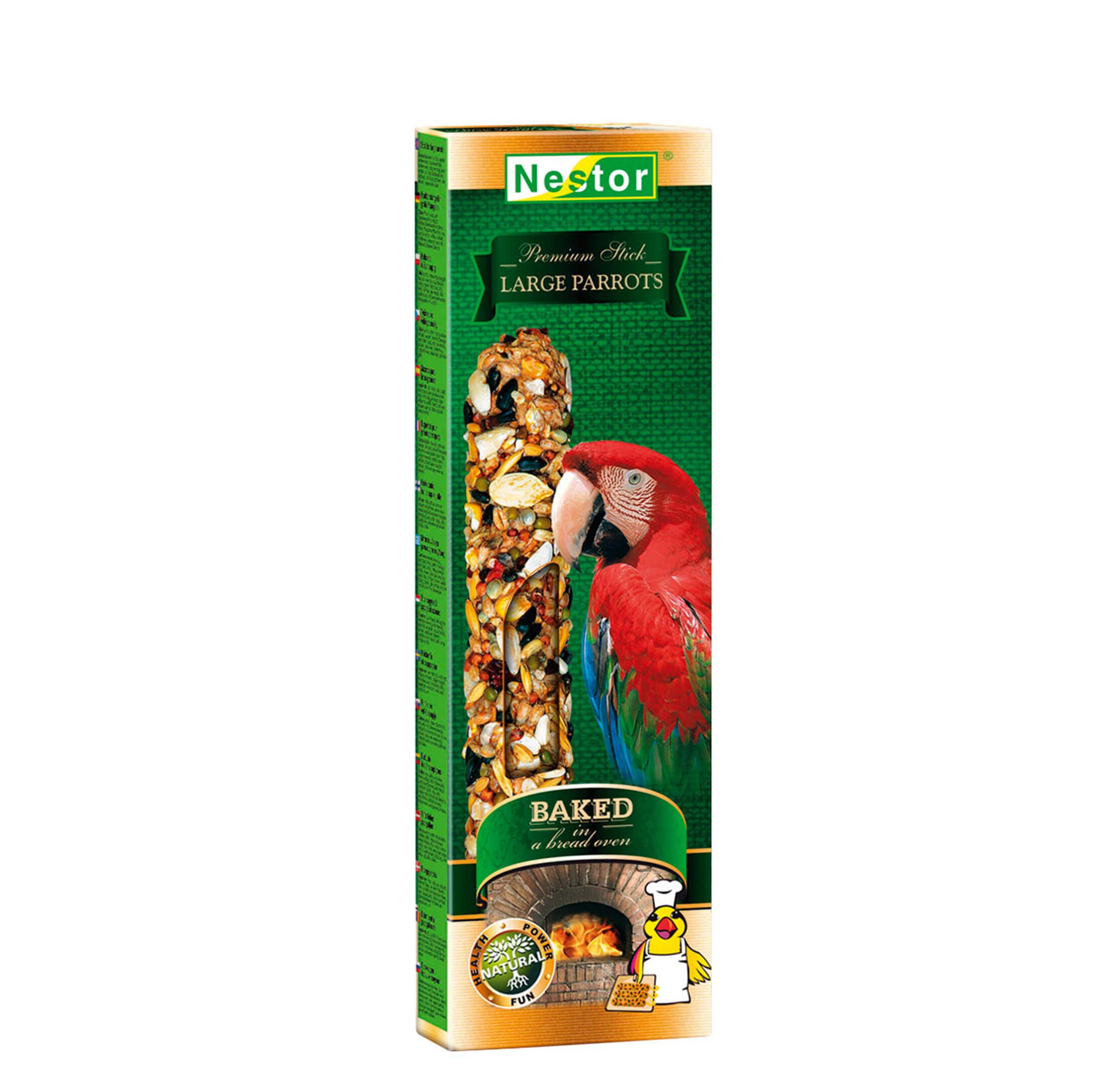 Nestor stick premium para papagaios de grande porte
