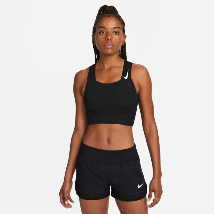 Nike Dame Undertøj og basislag Dri Fit Advanced Aeroswift Crop Top Sort