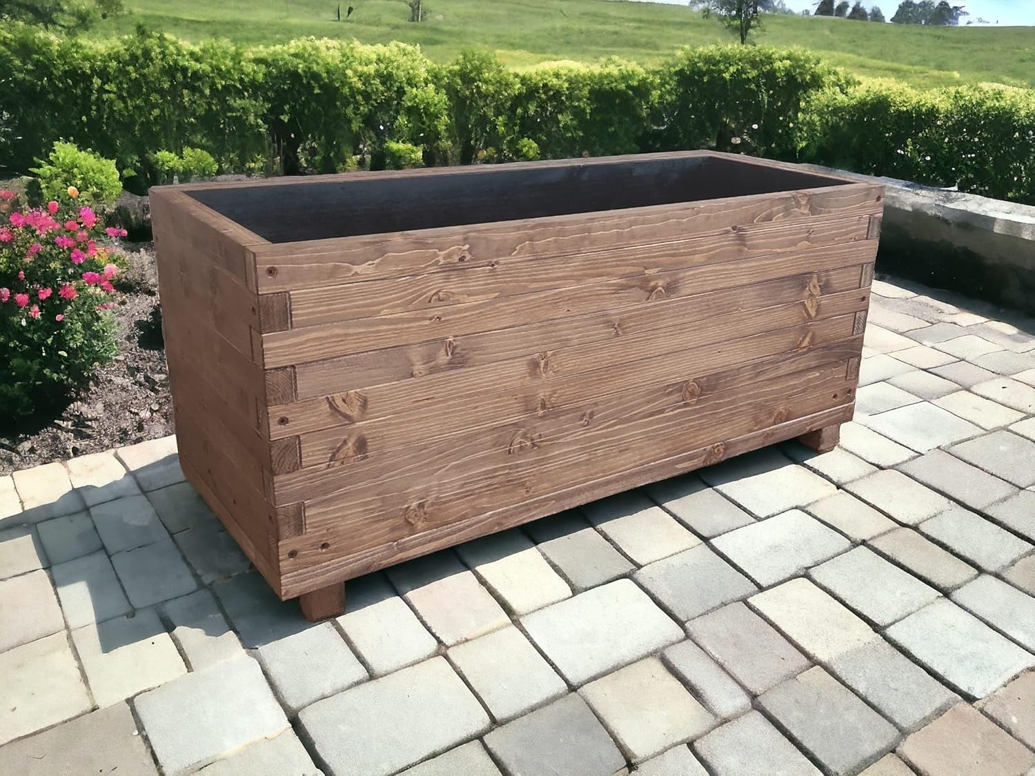 TOTAL WOOD 2012 Pflanzkubel Blumentopf Blumenkasten Pflanzkasten blumenkubel auf Holz Garten terrasse Interner externer Gebrauch 100x40x40h cm. Nach Maß verfügbar!