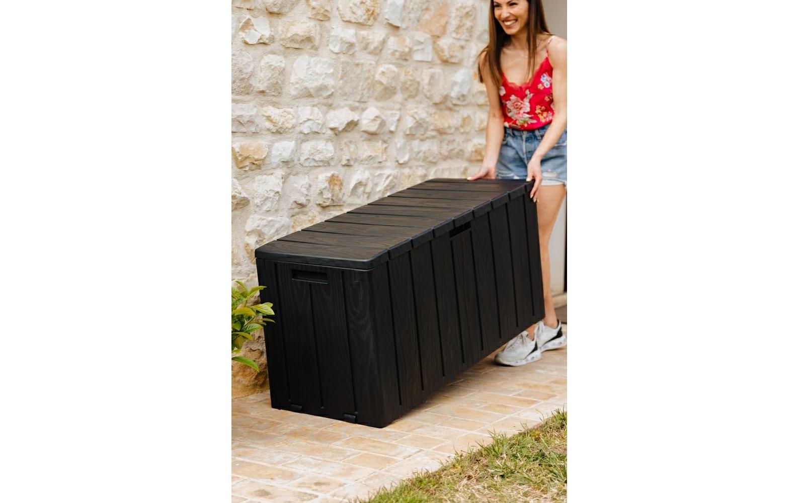 Gartenbox 270 l Dunkelanthrazit<br>Multifunktionale Kissenbox