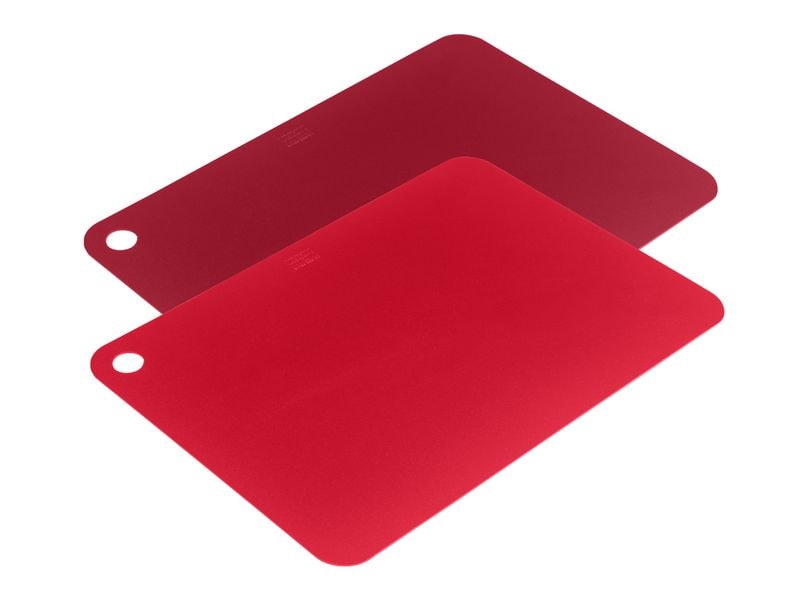Kuhn Rikon Schneidebrett-Set 2 Stück, Rot 25 cm  x 37 cm Schneidebrett