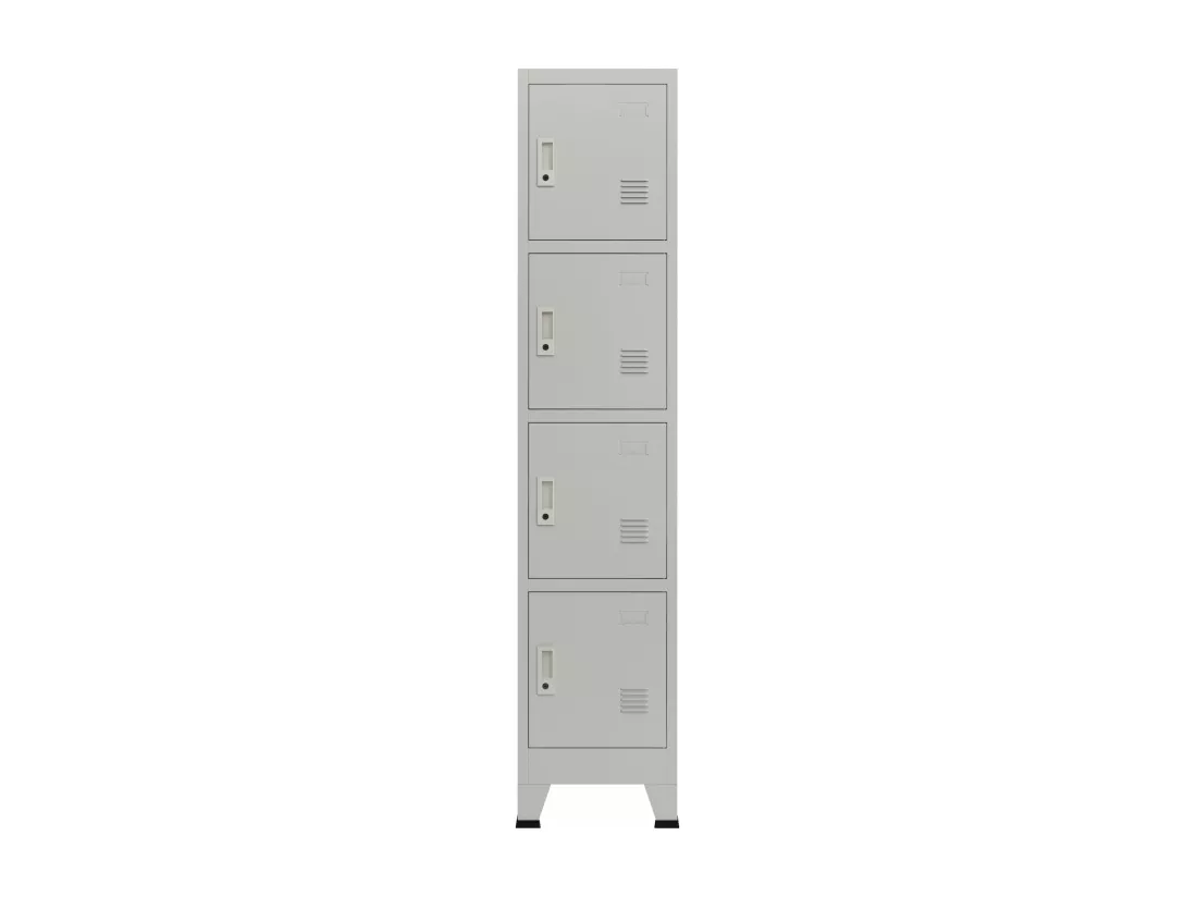 Casier de bureau armoire grise 38 x 45 x 180 cm 03_0006348