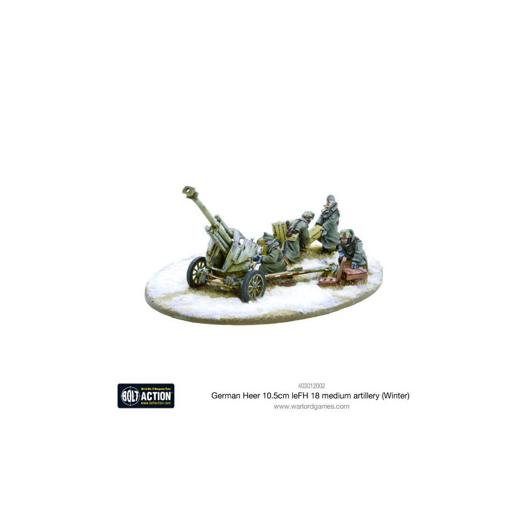 Bolt Action - German Heer 10.5cm leFH 18 Medium Artillery (Winter)