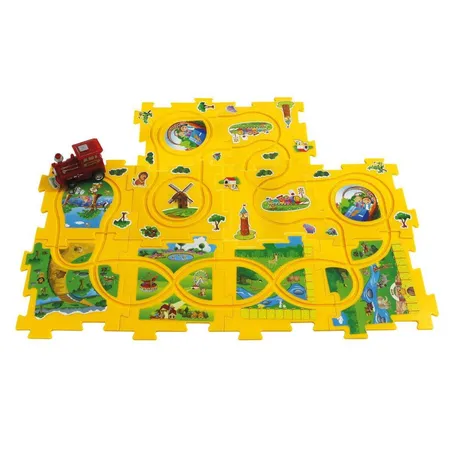 Jamara Puzzle Dynamic Zoo-Schienennetz robustem Kunststoff