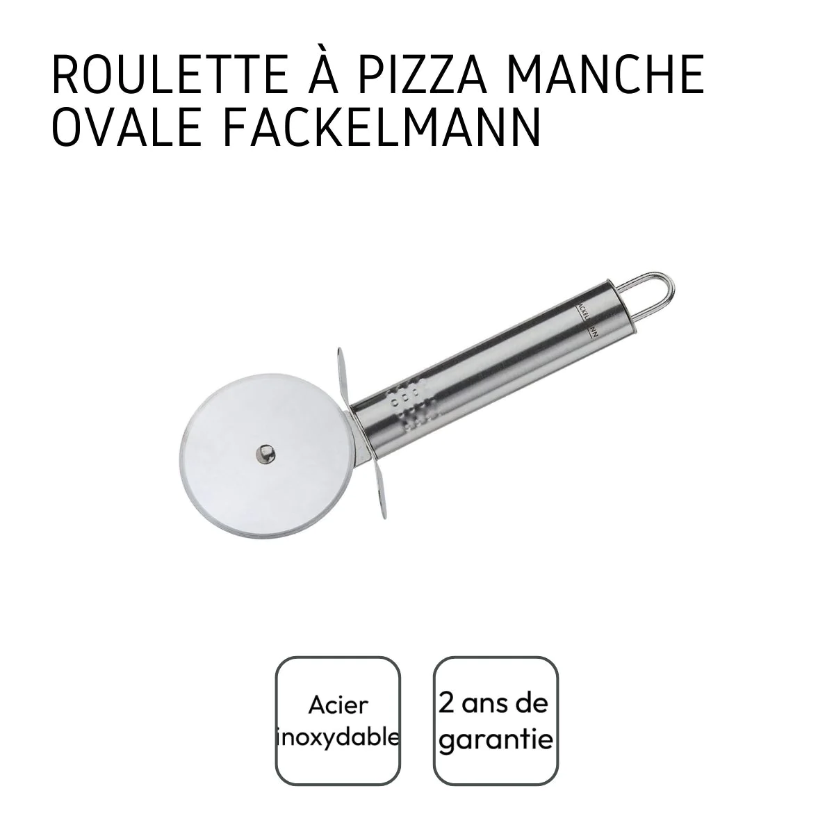 Roulette à pizza en inox 18,5 cm Ovale Limited Edition Fackelmann
