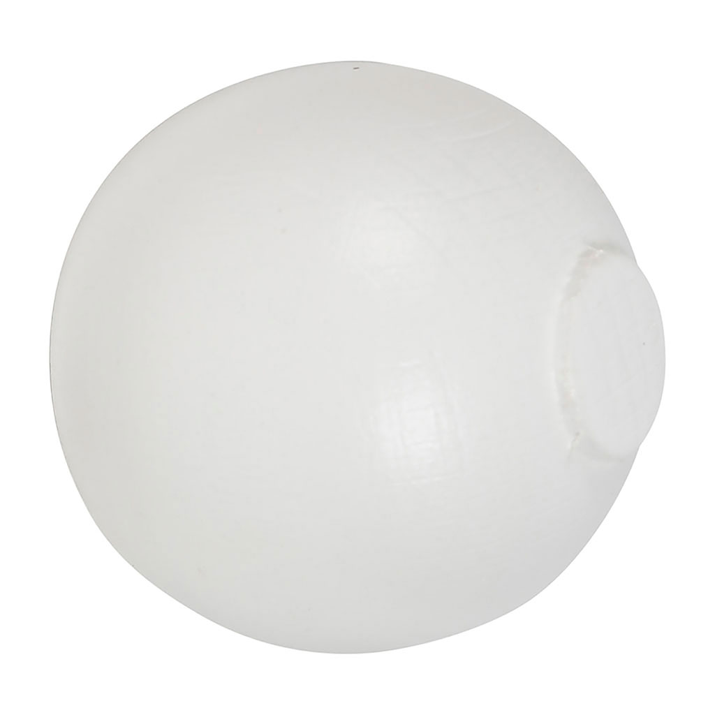 Lot de 2 embouts bois boule blanc D 20mm