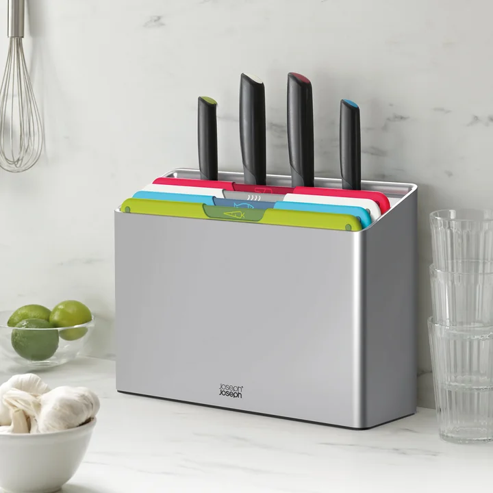 Joseph Joseph - Folio Icon Plus Messer- und Schneidebrett-Set, mehrfarbig (8-teilig)