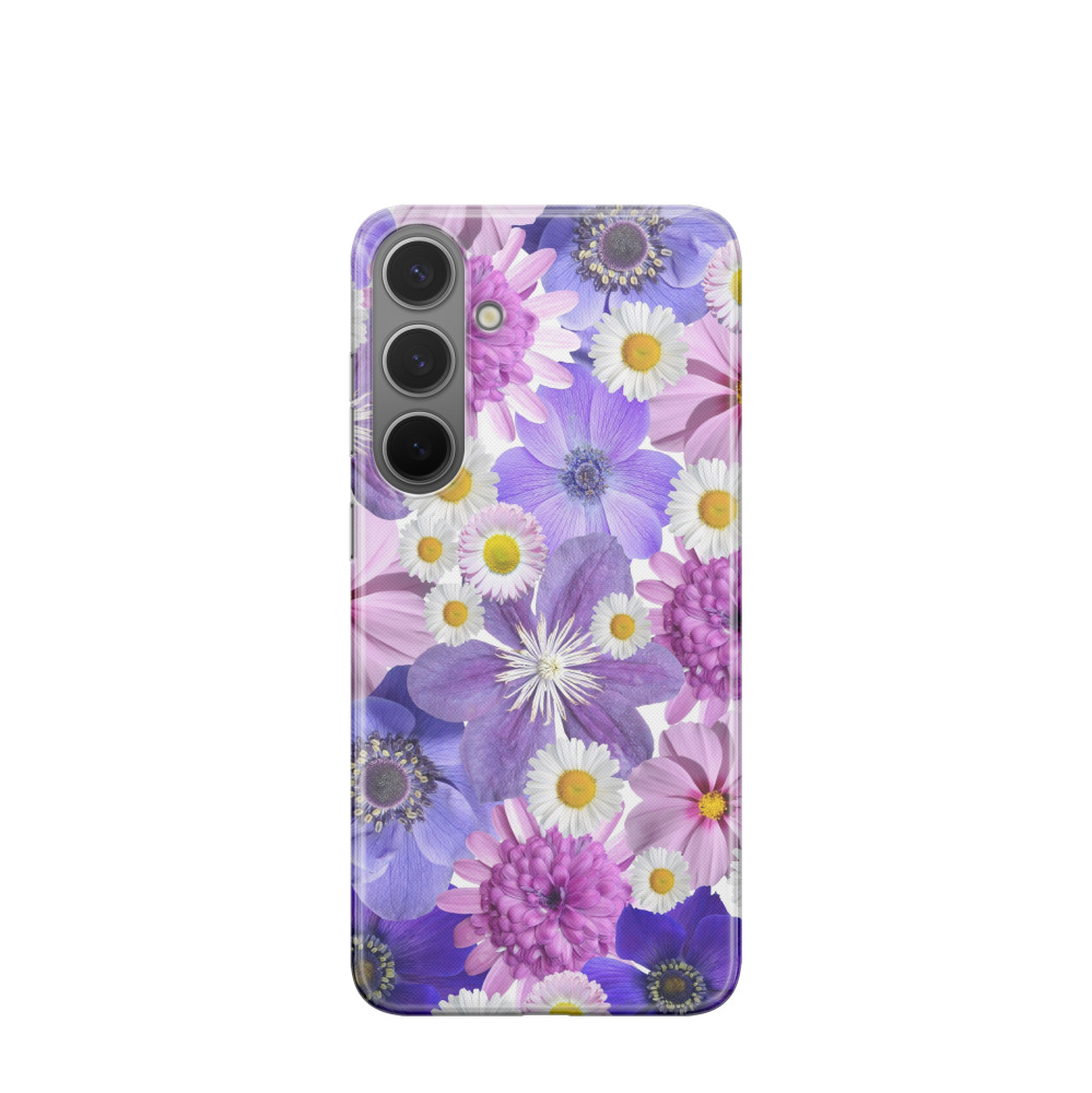 Samsung Galaxy S24 Plus Gummi Hülle Blütenexplosion - Versch. Farben