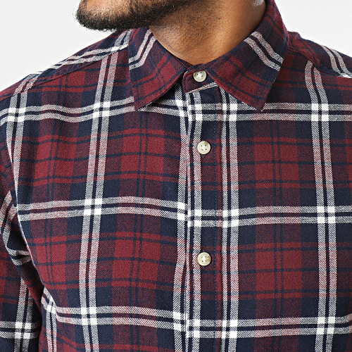 Chemise Manches Longues A Carreaux Harry Bordeaux