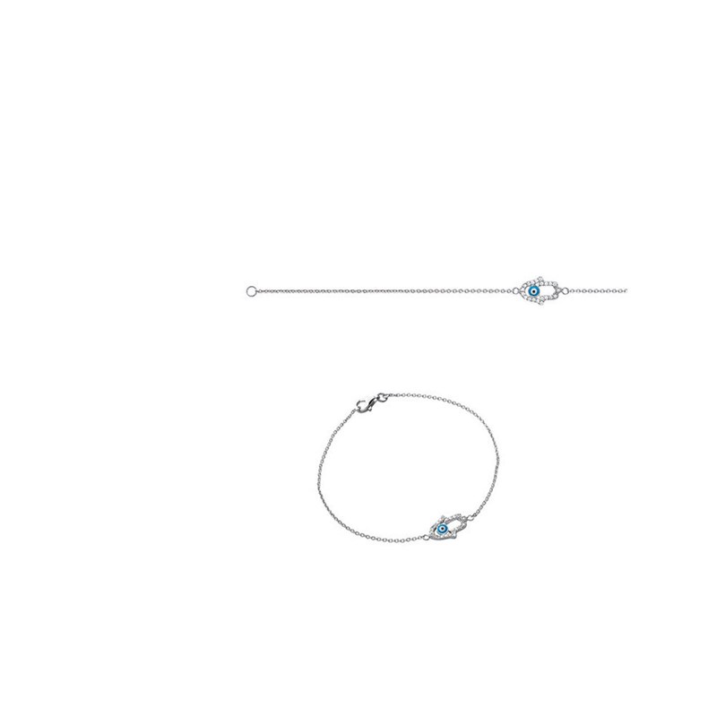 Bracelet Femme - Argent 925 - Oxyde de zirconium - Longueur : 18 cm