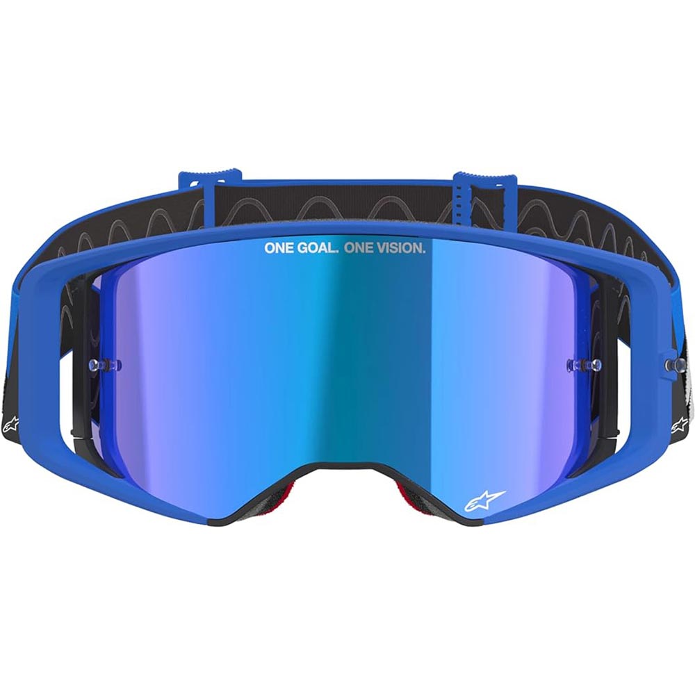 Alpinestars - Masque Supertech Stream Mirror Noir / Blanc / Bleu