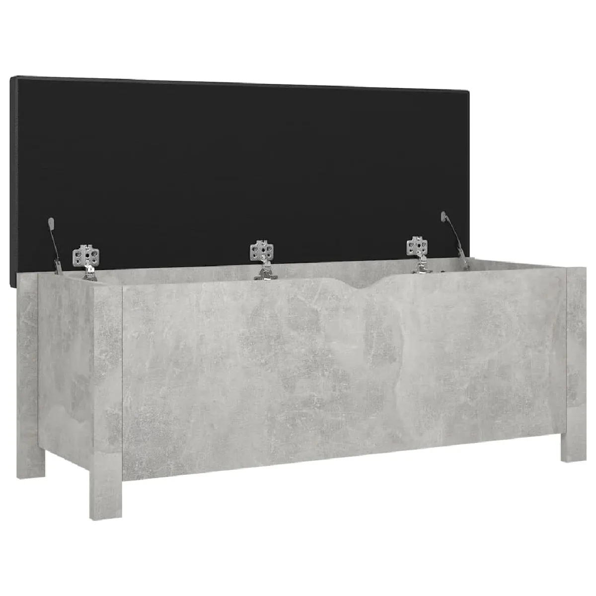 VidaXL Boîte de rangement avec coussin - Gris béton