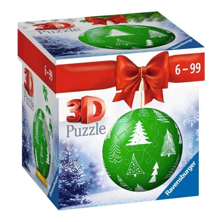Ravensburger 3D Puzzle-Ball Weihnachtskugel Tannenbaum, 54 Teile