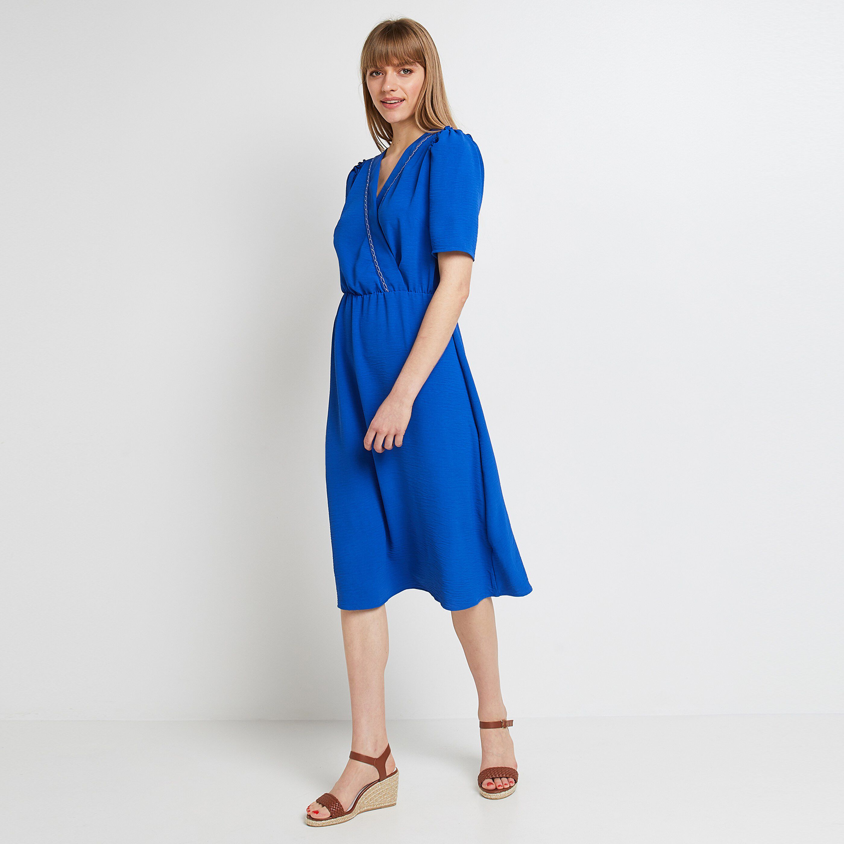 Robe cache coeur femme - BLEU