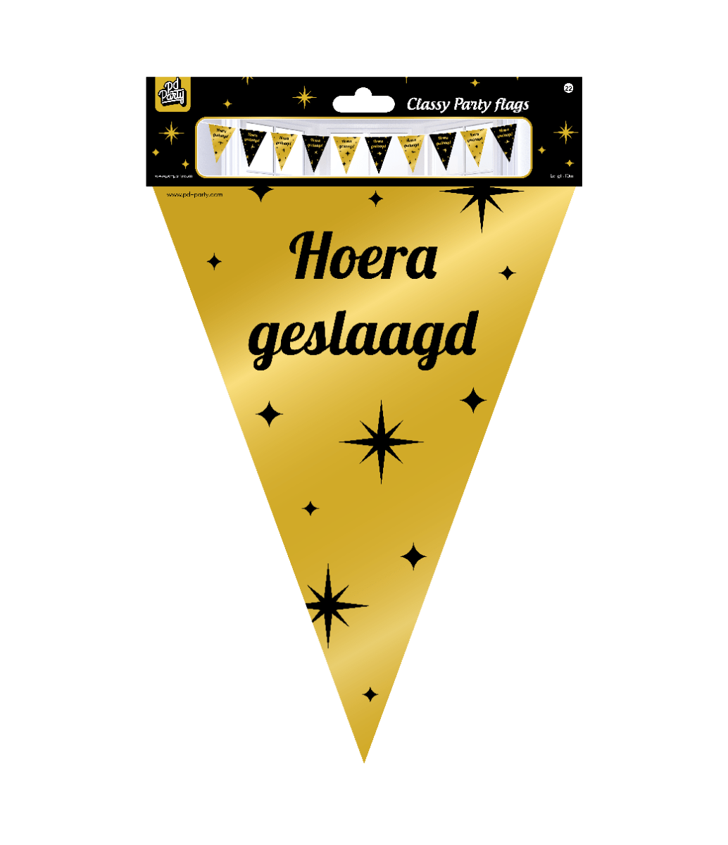 Geslaagd Slinger Zwart Goud 10m