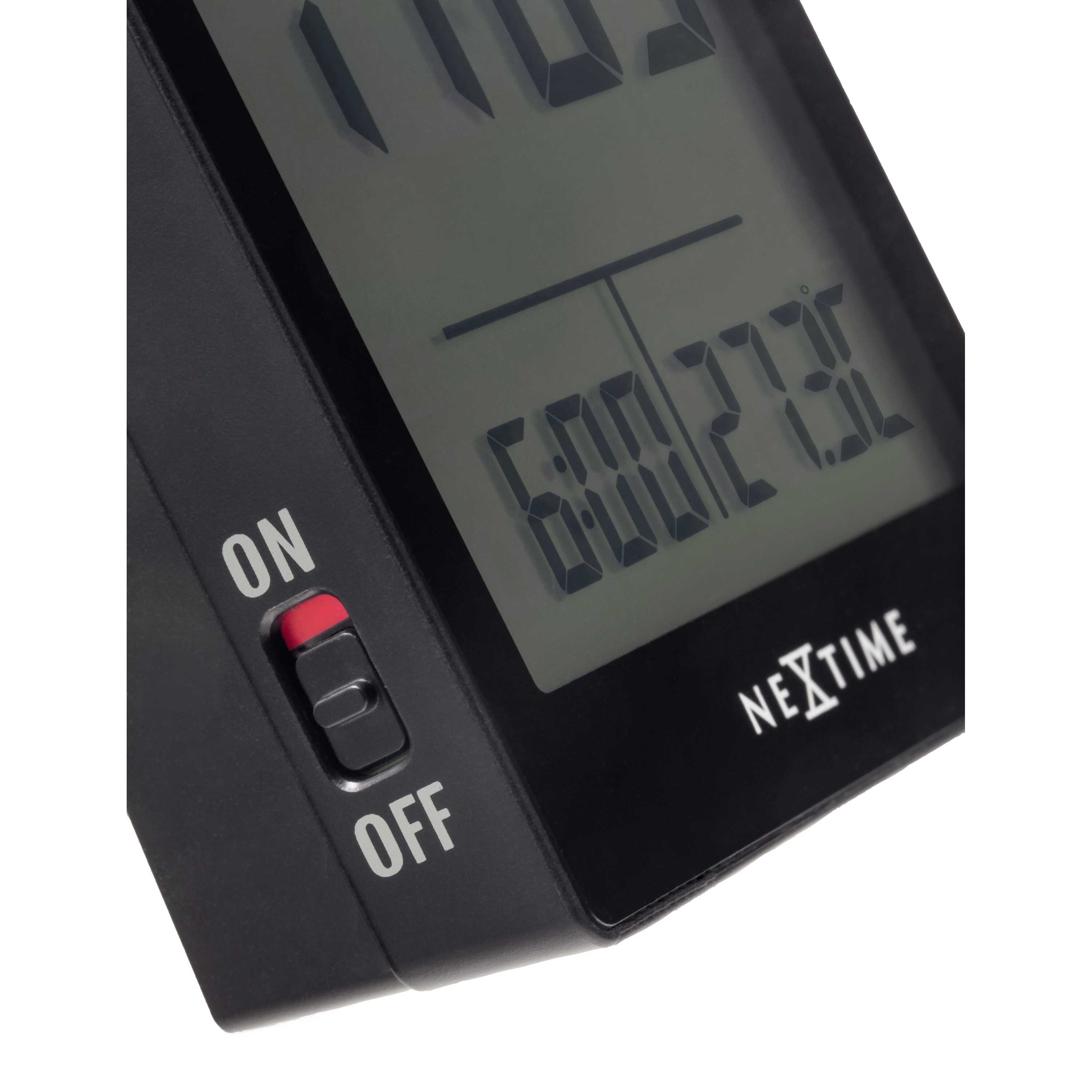NeXtime - Digitale Tafelwekker 7,7x8,9x3 cm - RCC - Temperatuur -