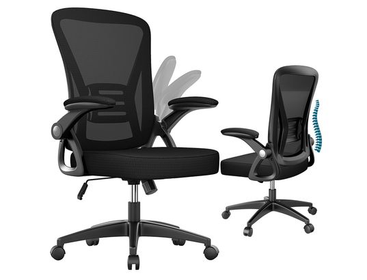 RATTANTREE - Fauteuil de bureau Chaise de bureau réglable en hauteur noire