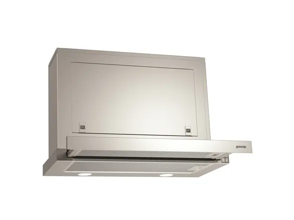 Gorenje BHP623E8X - Hætte - teleskopisk - bredde: 60 cm - dybde: 30.5 cm - udtrækning og recirkulation (-) - rustfrit stål