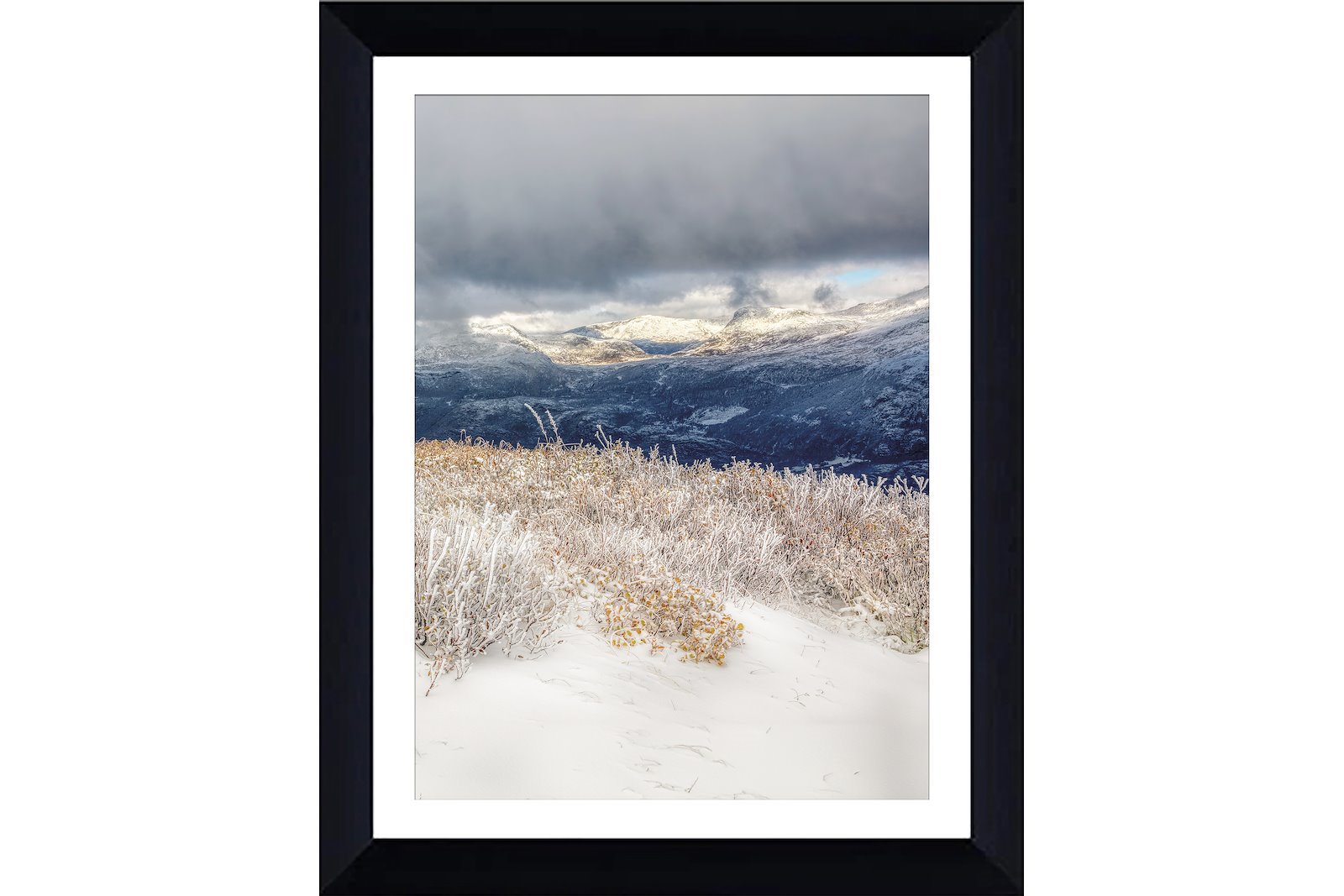 Hemsedal bilde Fotoprint 80x106 cm, med sort ramme