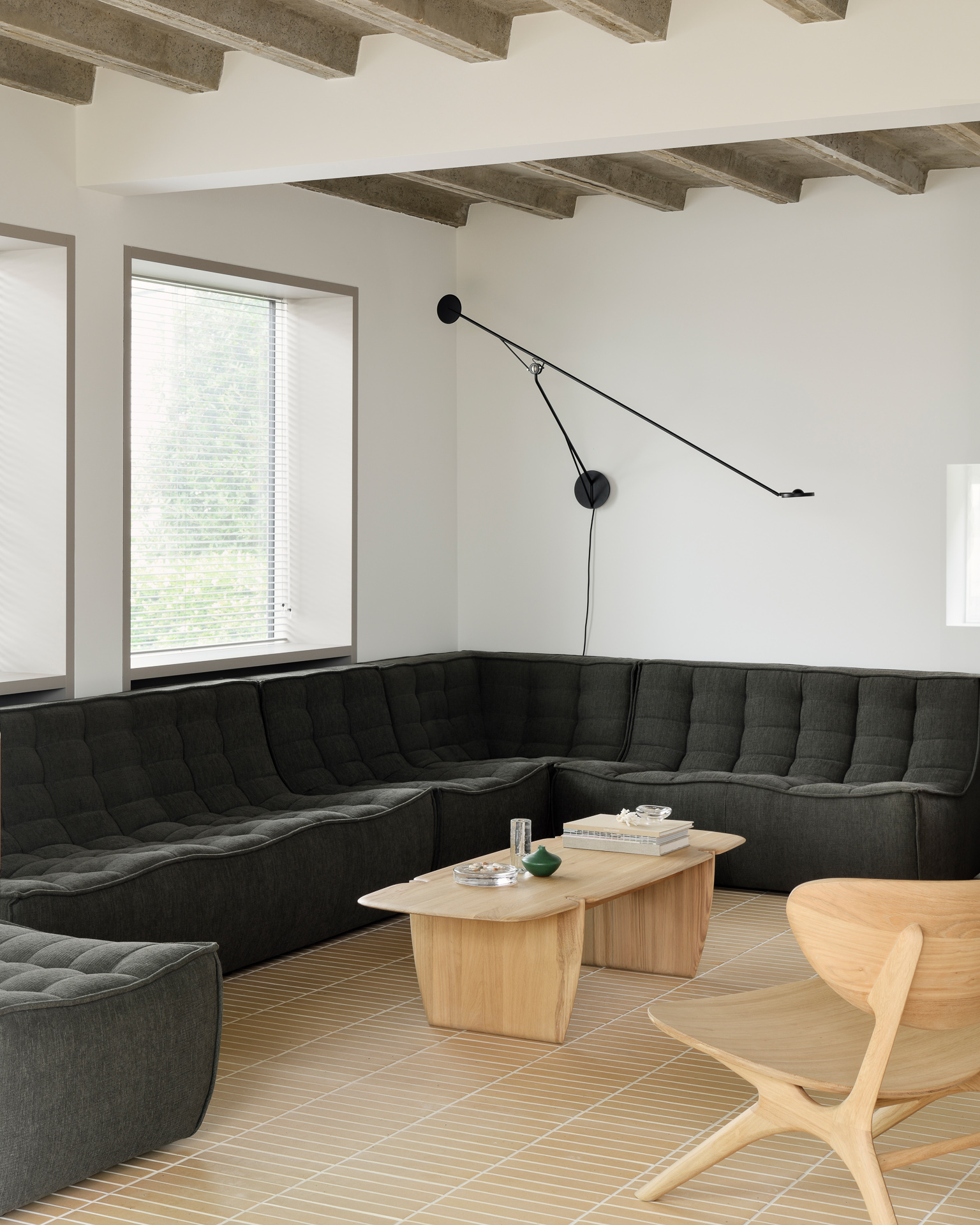 PI koffietafel 155x58 - mahonie donkerbruin