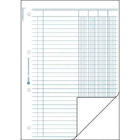 Avery Zweckform 452 Kolonnen-Durchschreibbuch, 4 Kolonnen, A4, mit Blaupapier, 2x50 Blatt