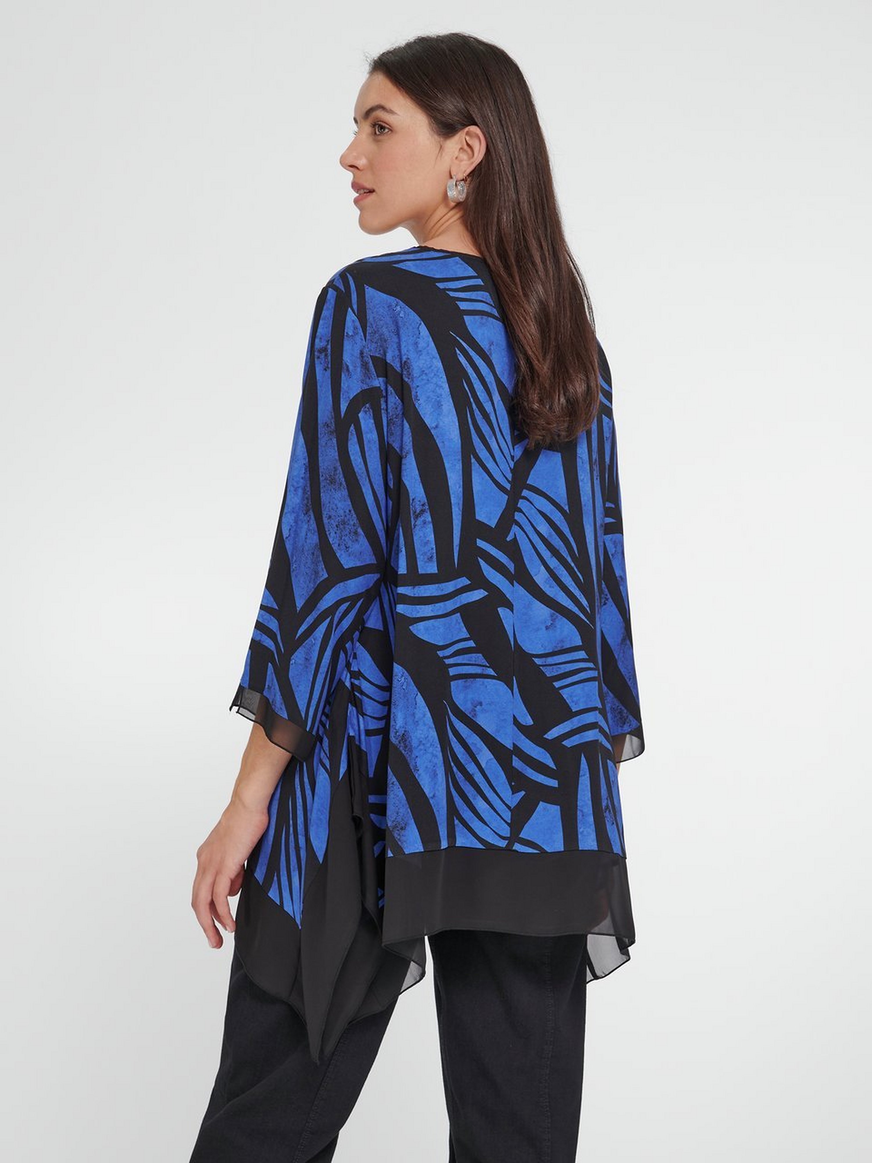 Long-Bluse mit 3/4-Arm