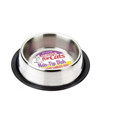 Tigela metálica para ração de gato