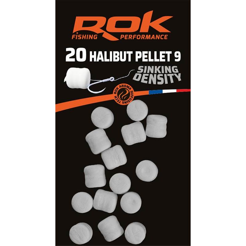 Pellet Artificiel Rok Fishing Halibut Pellet Sinking Density Aromatise