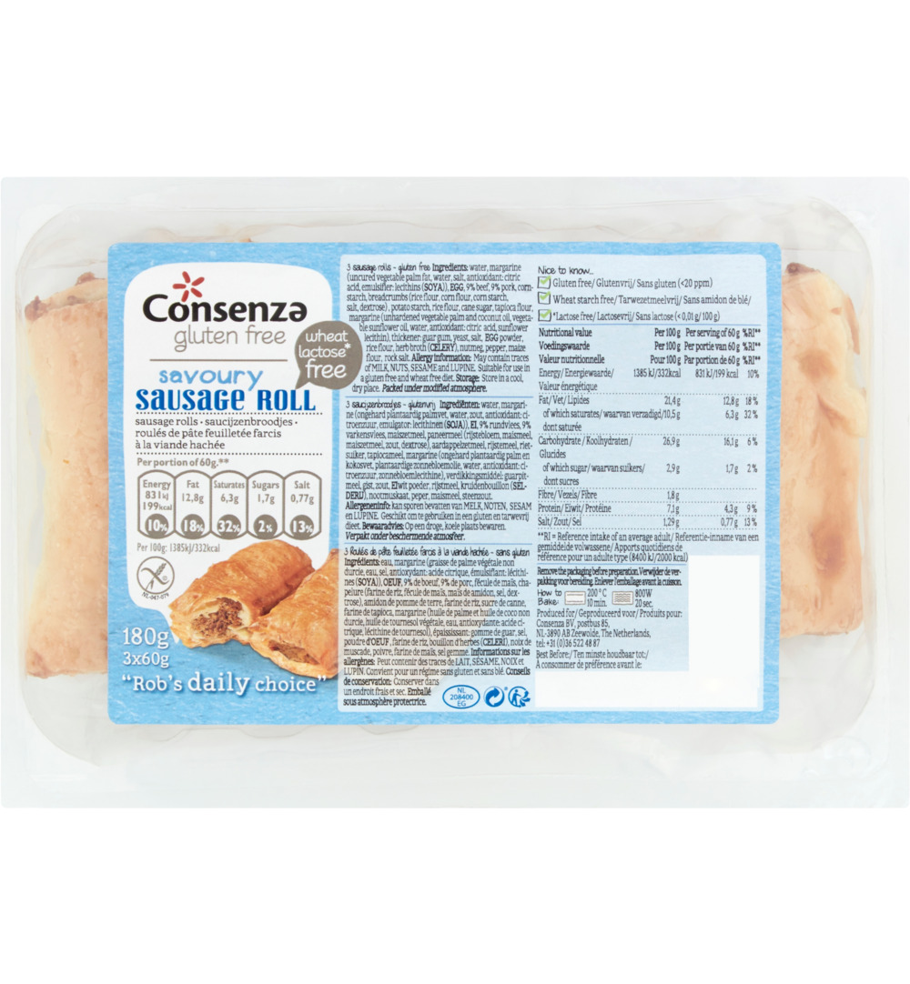 Consenza Saucijzenbroodjes (180 gr)