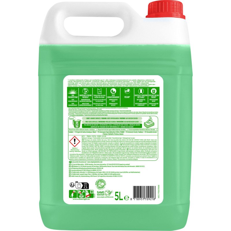 Nettoyant multi-usages Ajax Fraicheur Agrumes - Bidon de 5 L