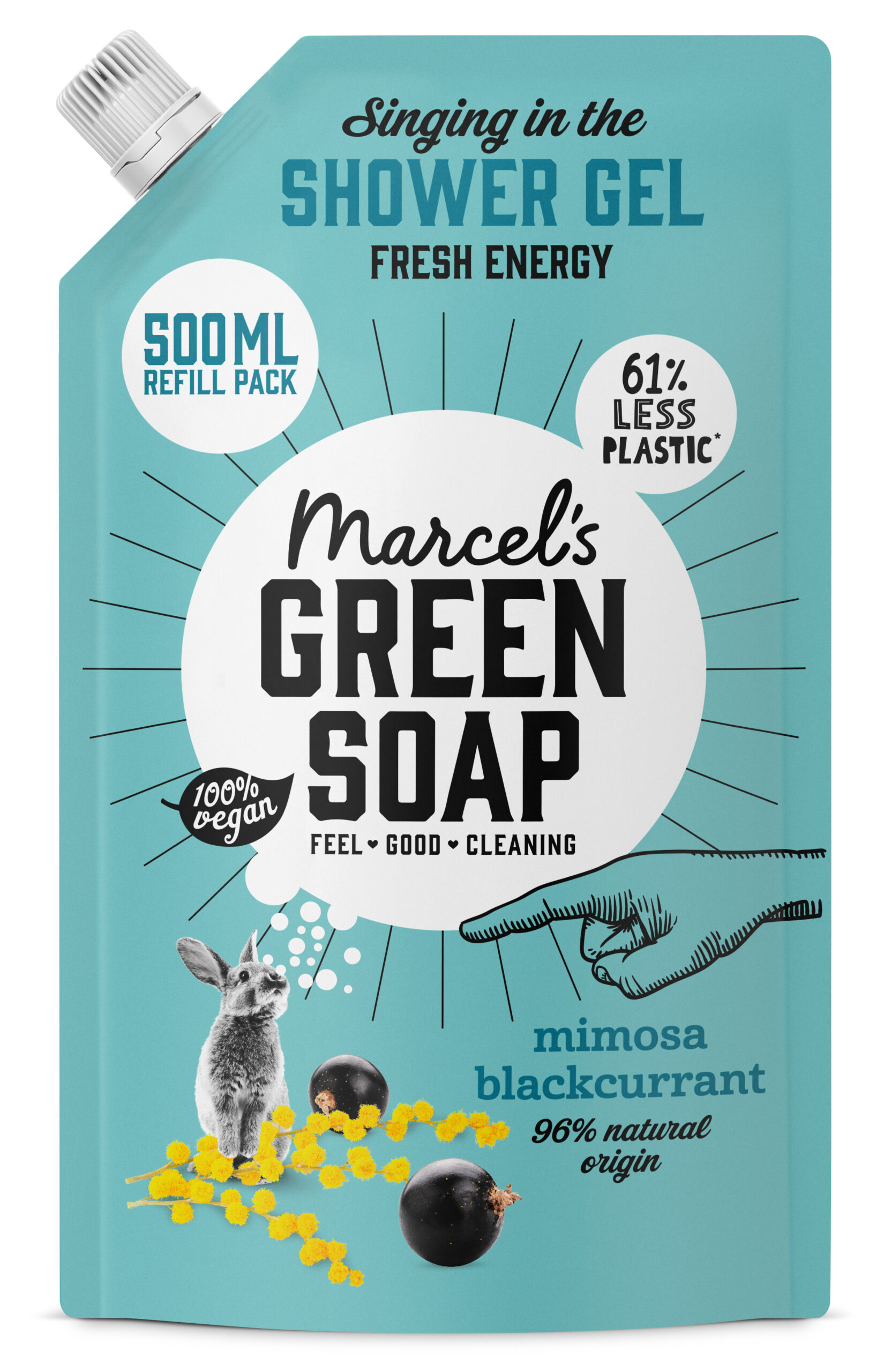 Marcel’s Green Soap Shower gel Mimosa & Zwarte Bes Navul (500 ml)