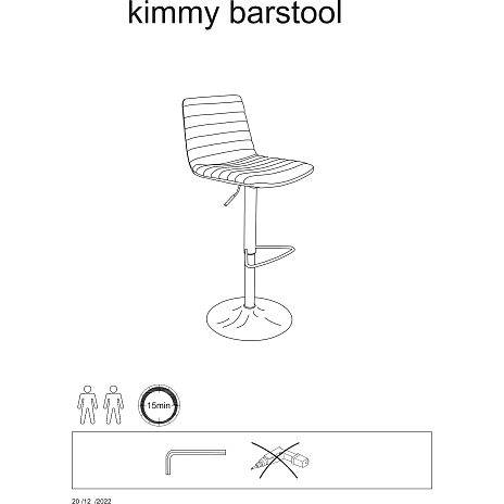 Kimmy barstol - brun