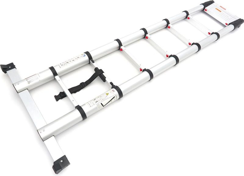 HBM - Professionele Telescoopladder - Aluminium - Max. Werkhoogte 3.80 m