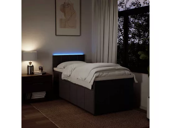 Sommier tapissier avec matelas Marron foncé 90x200 cm
