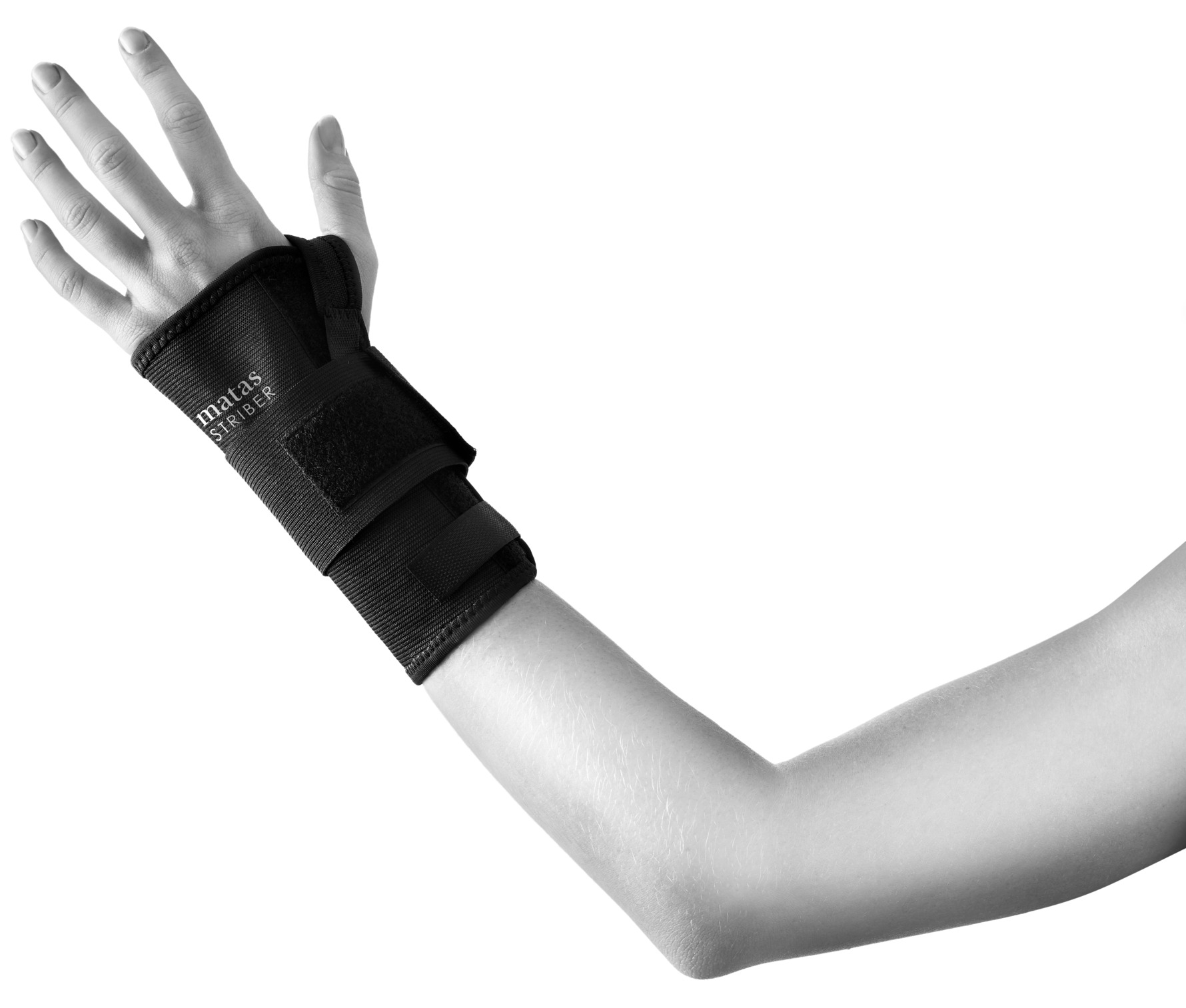 Matas Sports Care Håndbandage med Skinne Sort Venstre S/M