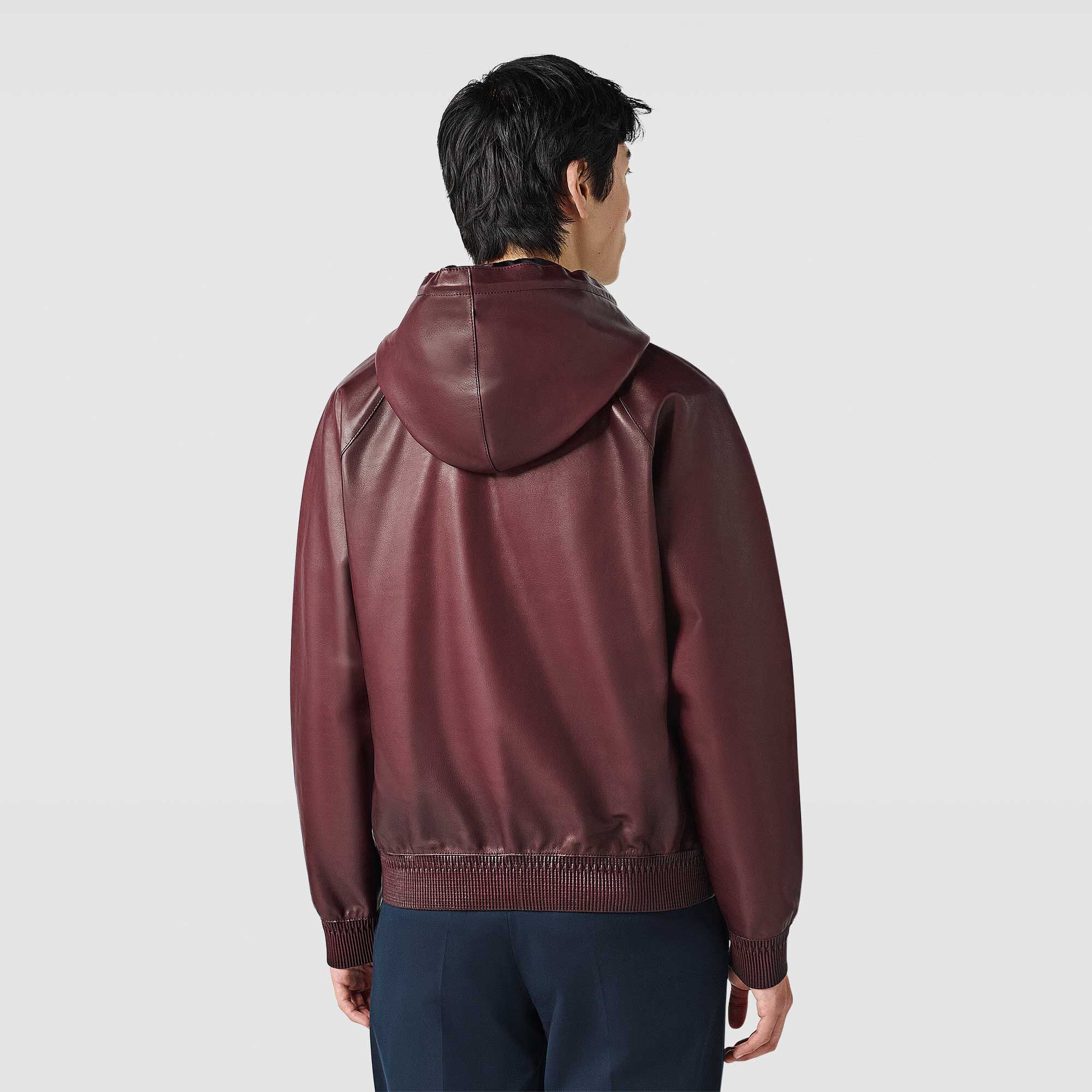 Hoodie En Cuir Patine