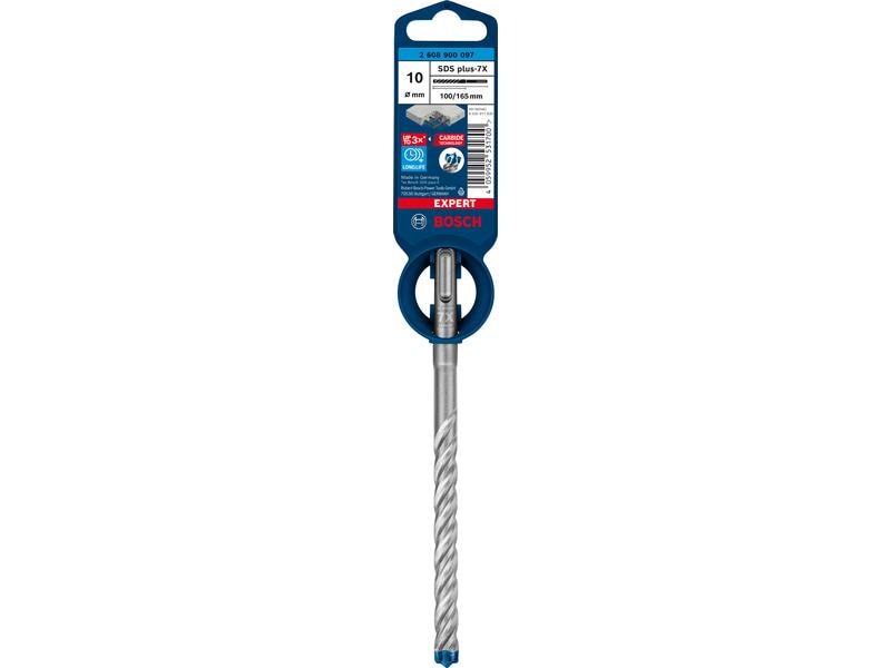 Bosch Professional Hammerbohrer EXPERT SDS plus-7X, 10 x 10 Bohrer für mehr Leistung, Zuverlässigkeit und Langlebigkeit